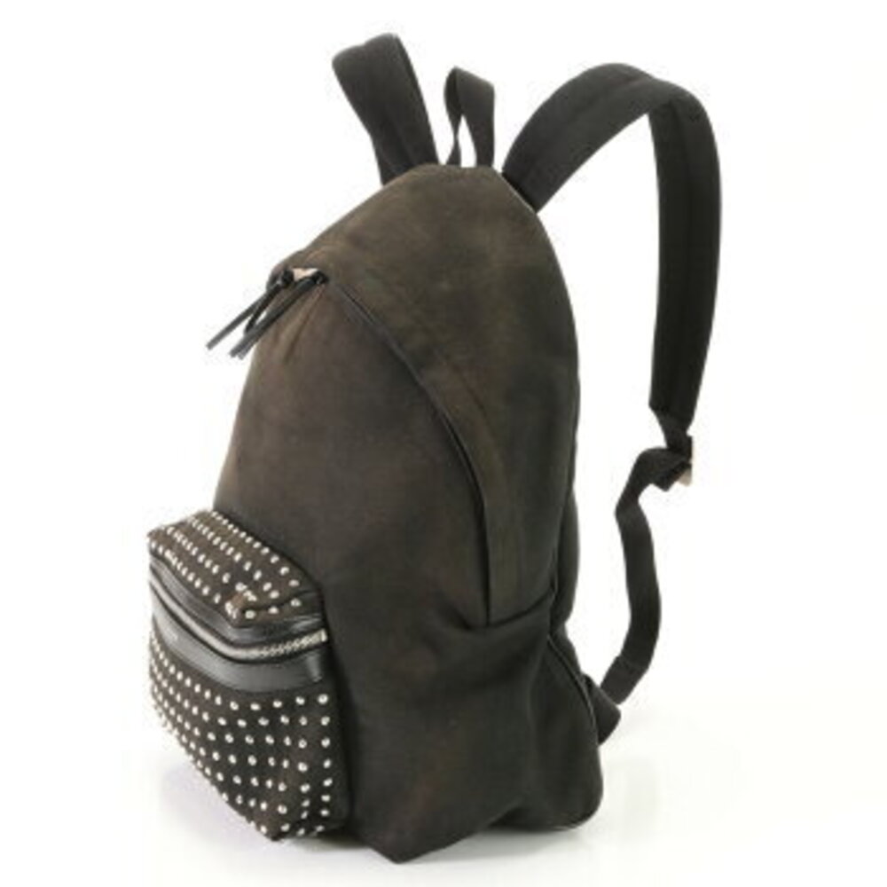 Saint Laurent canvas bag shoulder leather backpack Paris document business - Picture 5 of 14
